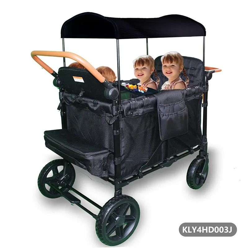 

Twin Stroller With Sit And Lie Down Feature For Second Baby Four-Seat Children's Stroller (Metal)