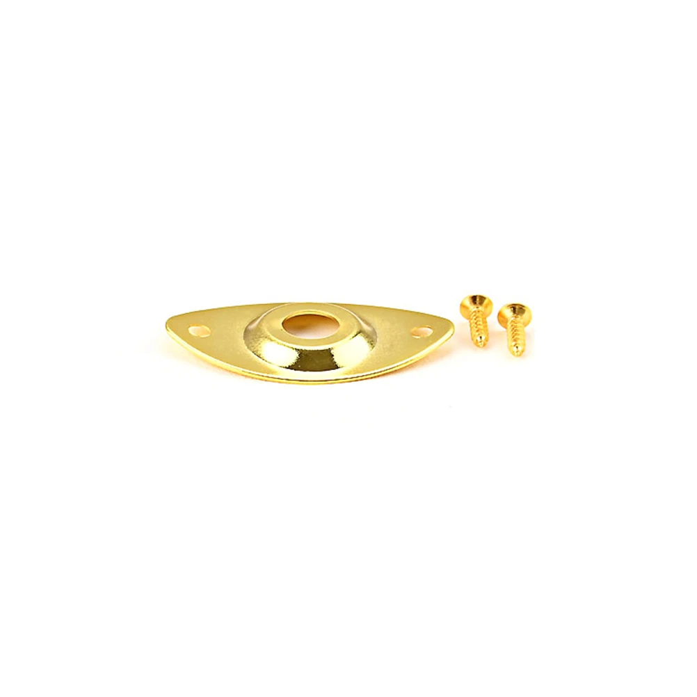 

Golden Socket Sheet Guitar Jack Plate Metal Plates Replacement Electric Input for Accessories Output Pickup
