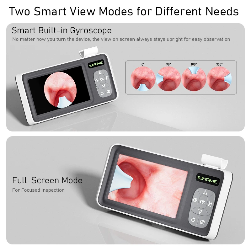 كاميرا P2P البصرية لتنظيف الأذن منظار الأذن المتصل بالبشرة إلى النظير مع شاشة 4.3 بوصة IPS 4.2 مللي متر عصا أذن رقمية LED #5