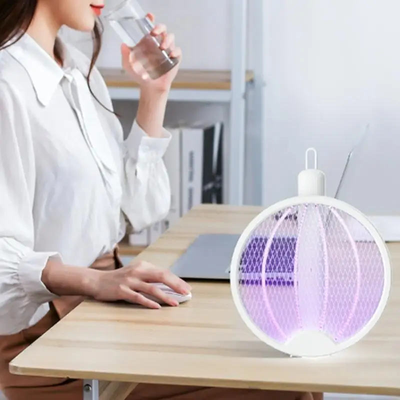Folding Electric Insect Swatter Mosquitoes Killers Lamp With Safety Net Design Usb Chargeable Insect Control Trap Lamp L5BE
