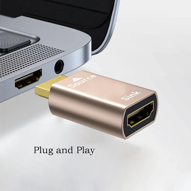 z blokadą ekranu HDMI Dummy Plug Virtual Display 4K Graphics Card Remote Control PC Ghost Display Adapter Load DDC EDID Dongle