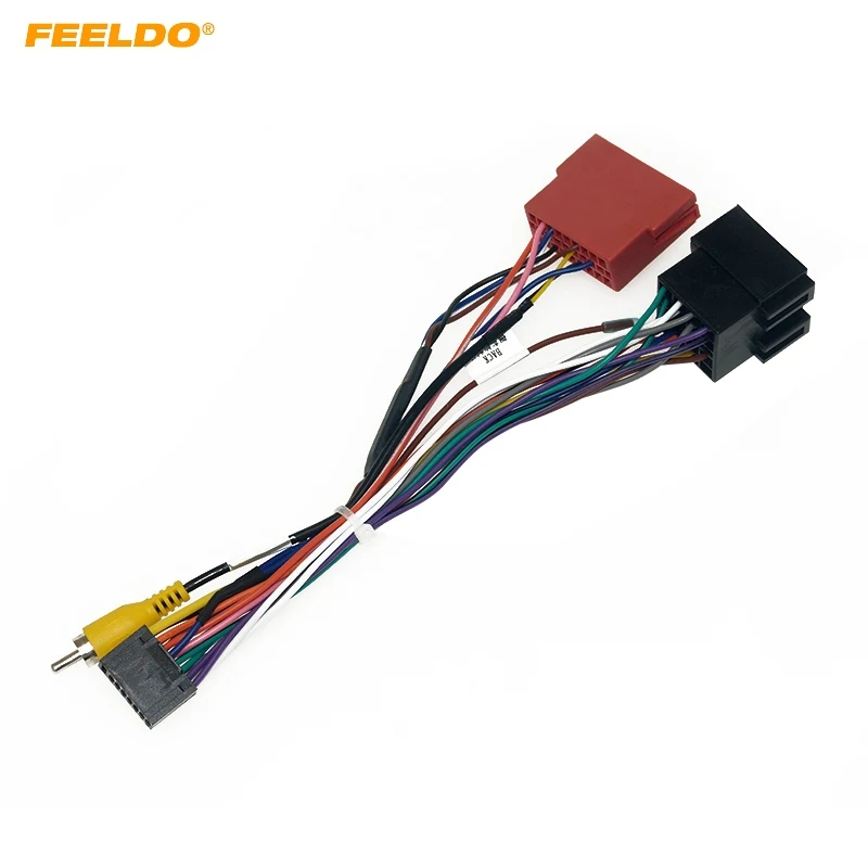 Car Audio Wiring Harness For Lada Vesta Aftermarket 16pin CD/DVD Stereo Installation Wire Adapter