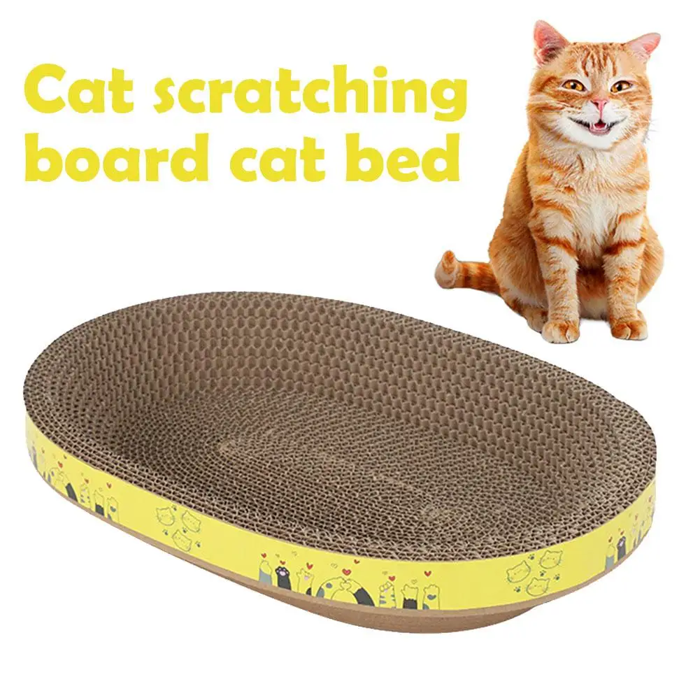 Cat Scratcher Corrugated Scratching Board Cardboard Scratch Furniture Bed Toy Protect Pad Kitten Training Bed Cat Nest J3I0