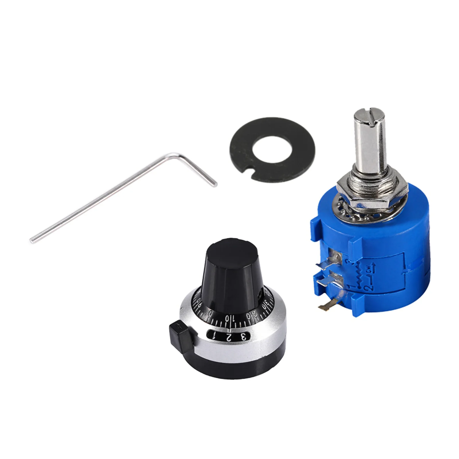 10K Ohm 3590S-2-103L Rotary Wirewound Precision Potentiometer Pot 10 Turns Knob