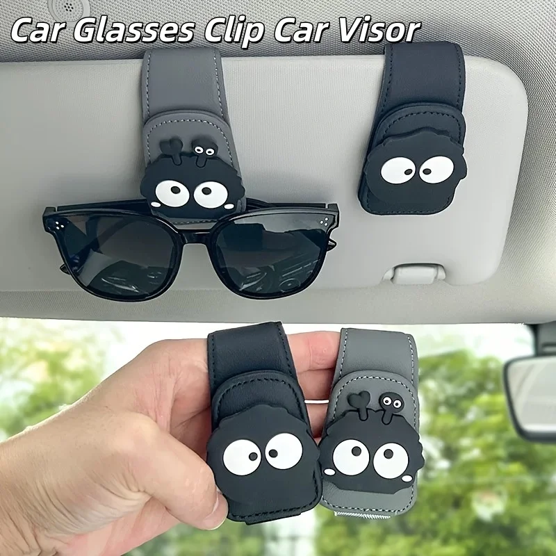 

4 Styles Creative Sunglass Holder for Car Visor Storage Rack Leather Magnetic Sunglass Organizer for Car Accessories