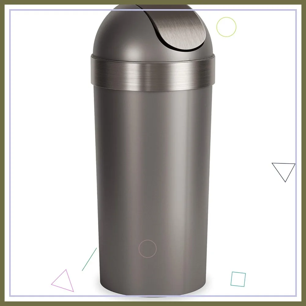 

Large 16-Gallon Swing Top Kitchen Trash Can, Durable and Modern Design for Easy Use