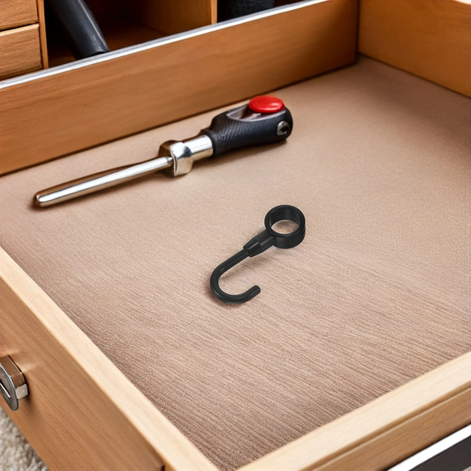 

100pcs Multi-Purpose Hook Accessories 0.47Inch Black Plastic Tube Hooks For Kitchen Bathroom Closet Storage Space Saving