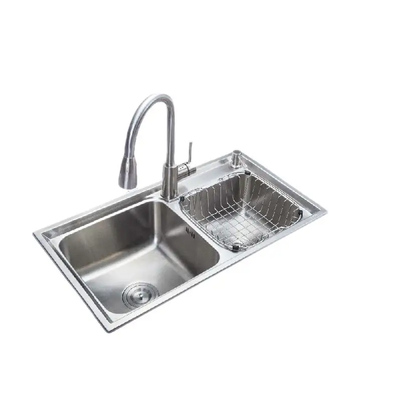 (680*390*220mm) Cobbe 304 Stainless Steel Brushed Mixer Undermount Double Bowl Set For Kitchen Rectangular Sink