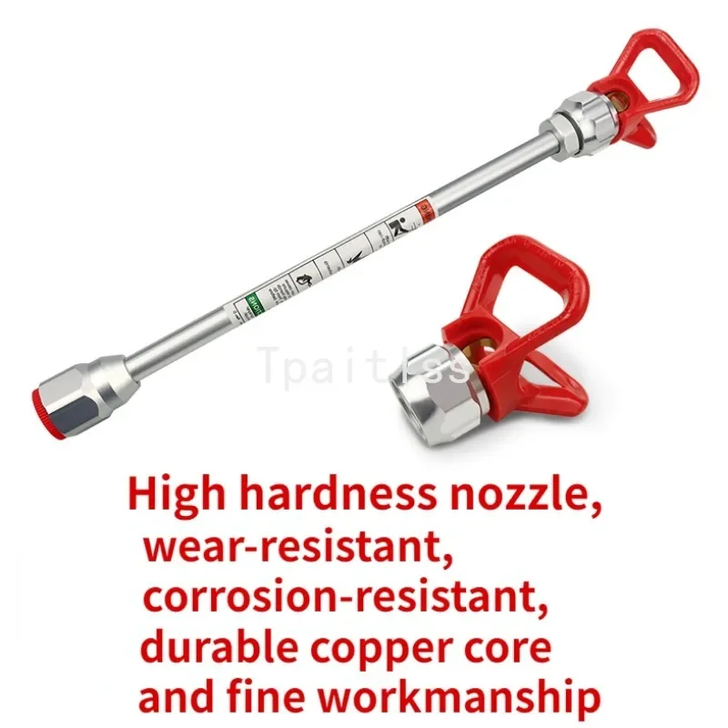 aipart Airless Paint Sprayer Gun Tip Extension Rod Universal 20/25/50/75cm with Nozzle Guard for Spraying Machine