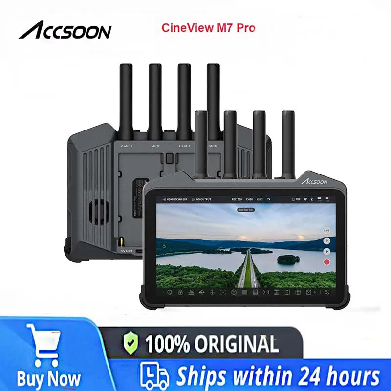

Accsoon CineView M7 Pro Монитор Беспроводной видеоприемник 7 "Полевой монитор камеры 1000nit Сенсорный экран для прямой трансляции