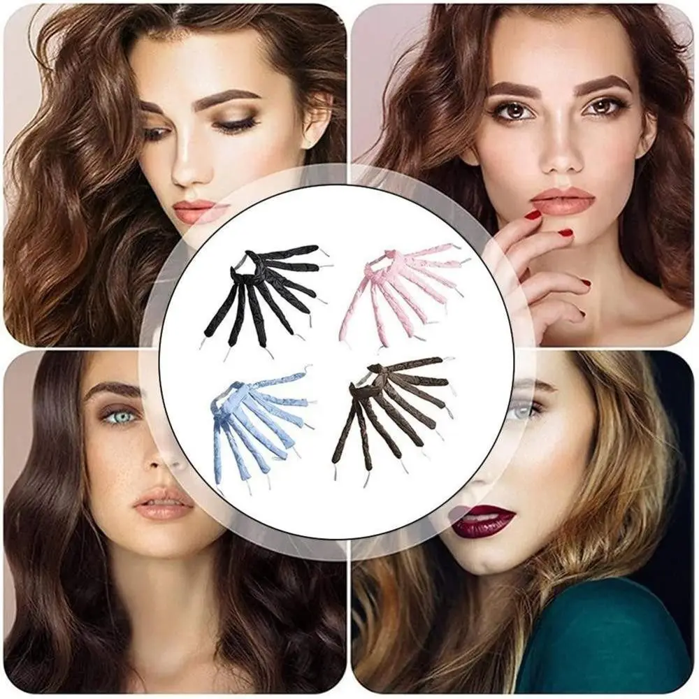 

Fashion Heatless Lazy Hair Curler Octopus Soft Wave Curling Stick DIY Curls Silk Ribbon Lazy Hair Styling Tools