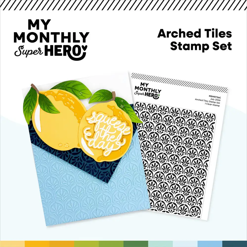 Matrices de découpe en métal, tampons transparents et feuille à chaud pour motifs Arched Tiles Citrus Frame Ride, pour la décoration DIY et les pochoirs de scrapbooking, Nouveauté Juillet 2026