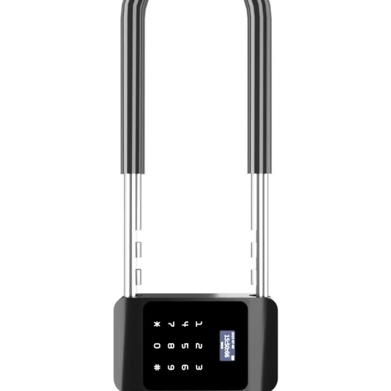 

Glass door fingerprint u-lock, office store outdoor smart password
