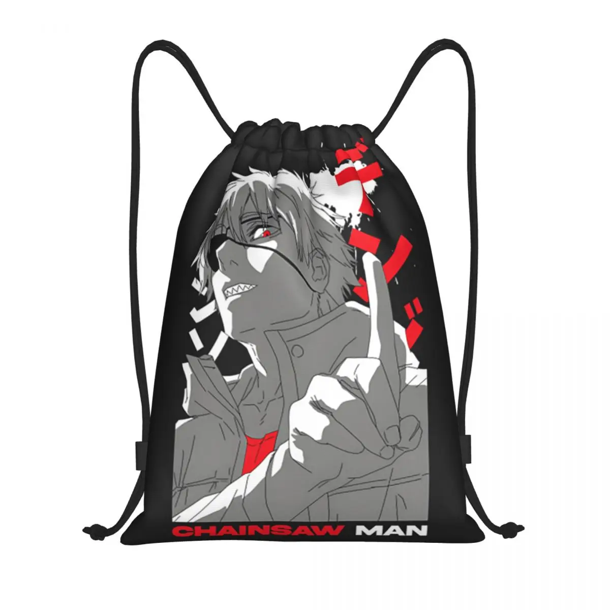

Anime Chainsaw Man Devil Backpacks Casual Drawstring Bags Sundries Bag Book Bags for Man Woman Students