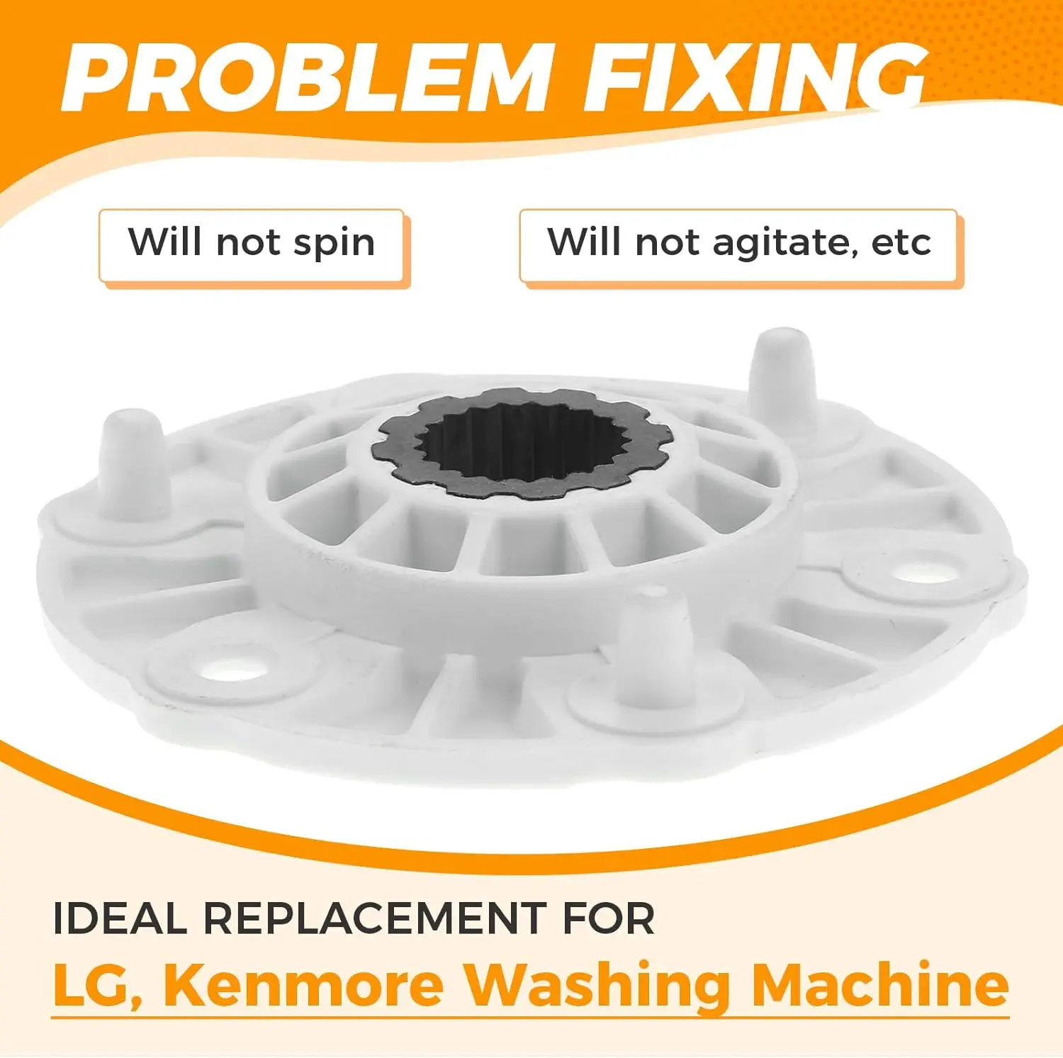 Washer Rotor Hub Assembly MBF618448 fit for Kenmore LG Replace PBT-GF30 4413ER1001C 4413EA1002B 4413ER1003B 4413ER1002F M2050CW