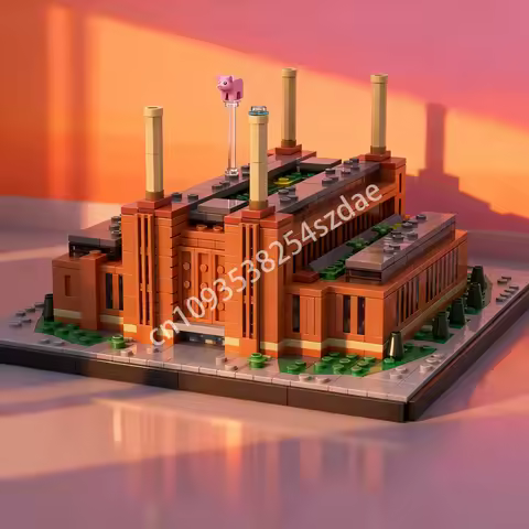 1256pcs MOC Battersea Power Station Model Building Blocks Architecture Christmas Gift DIY Creative Idea Brick Kids Toys Birthday