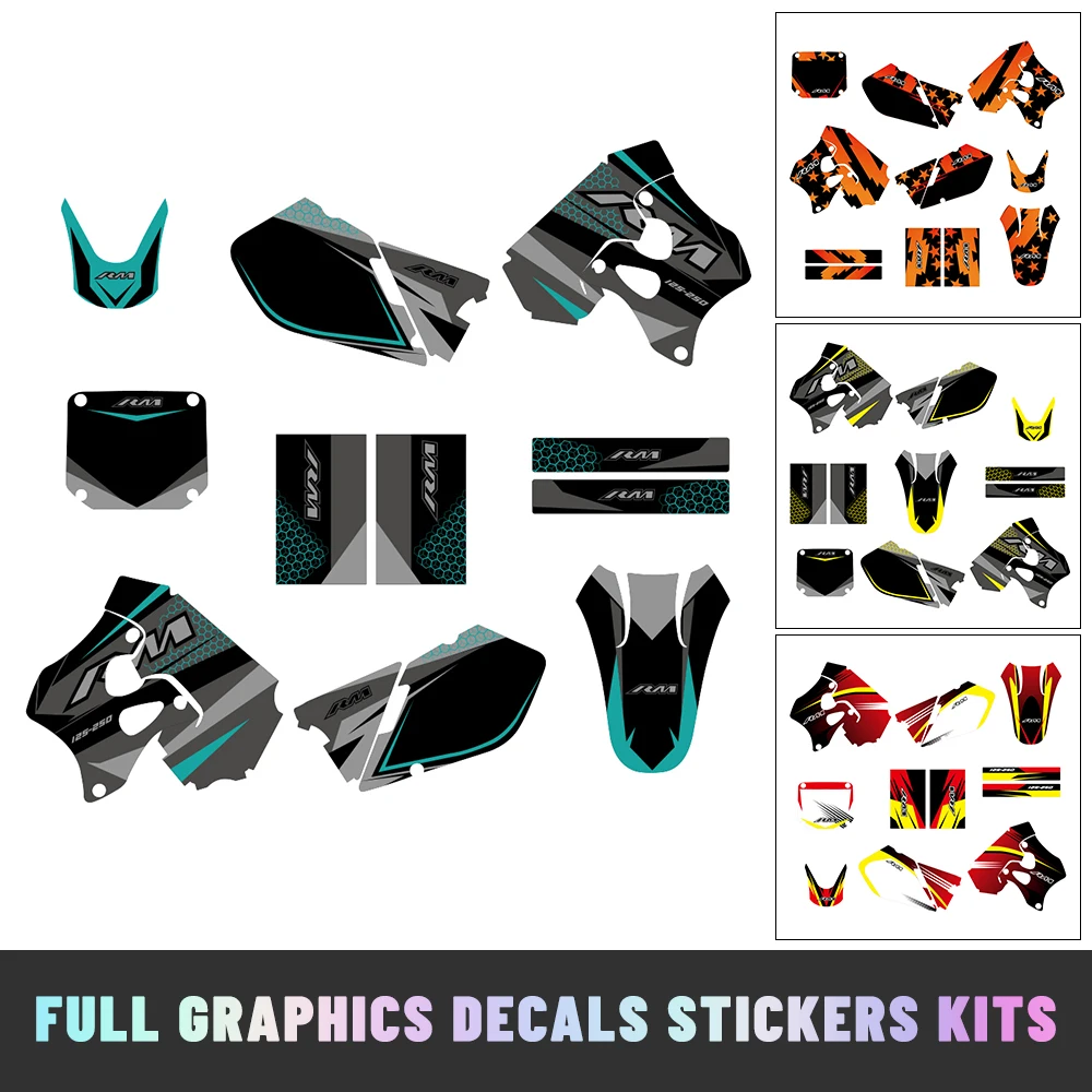 

Fit for SUZUKI RM 125 RM 250 1996 1997 1998 Motocross Graphics Kit Deco Backgrounds Decals Stickers