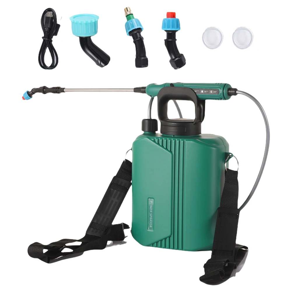 6L Automatic Garden Plant Mister W/ Shoulder Strap Rechargeable Battery Powered Sprayer Powerful Electric Sprayer Garden Sprayer