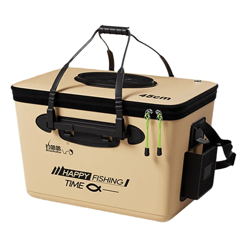 

New Multifunctional Fishing Bucket One-Piece Moulded Hard-Shell Large-Capacity Live Fish Bucket EVA Carp Fishing Tool Box