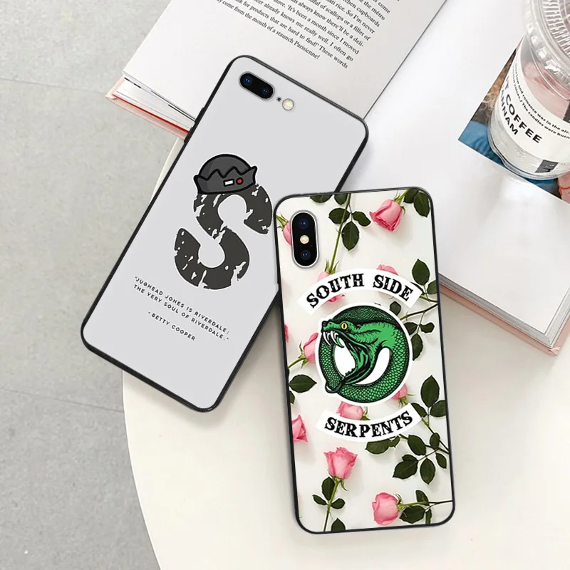 Matte Phone Case For iphone 16 Plus 15 14 13 12 11 Pro Max Mini 7 8 XR 16Pro XS Riverdale South Side Serpents Black Soft Cover