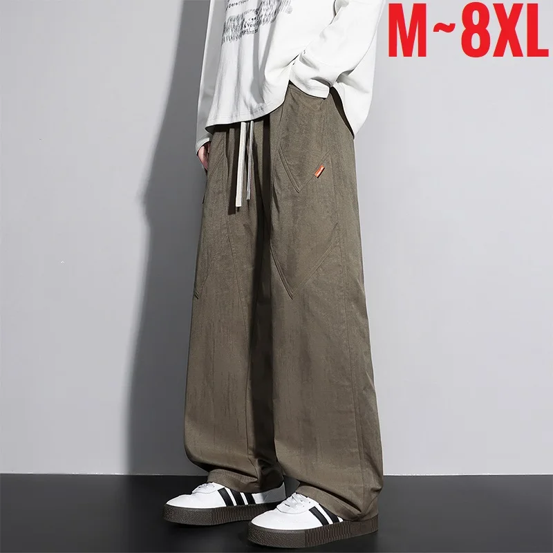 Korean Popular Clothes Mens Casual Pant Straight Wide Leg Trouser Male Big Size Plus Large Baggy Fashion Spring Summer Loose Fit