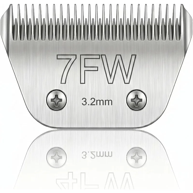 7FW Wide 3.2mm Clipper Blade for Fits Andis Oster Wahl Pet Grooming Trimmers Speeds Up Thick Fur Grooming Smooth Snag-free Cuts