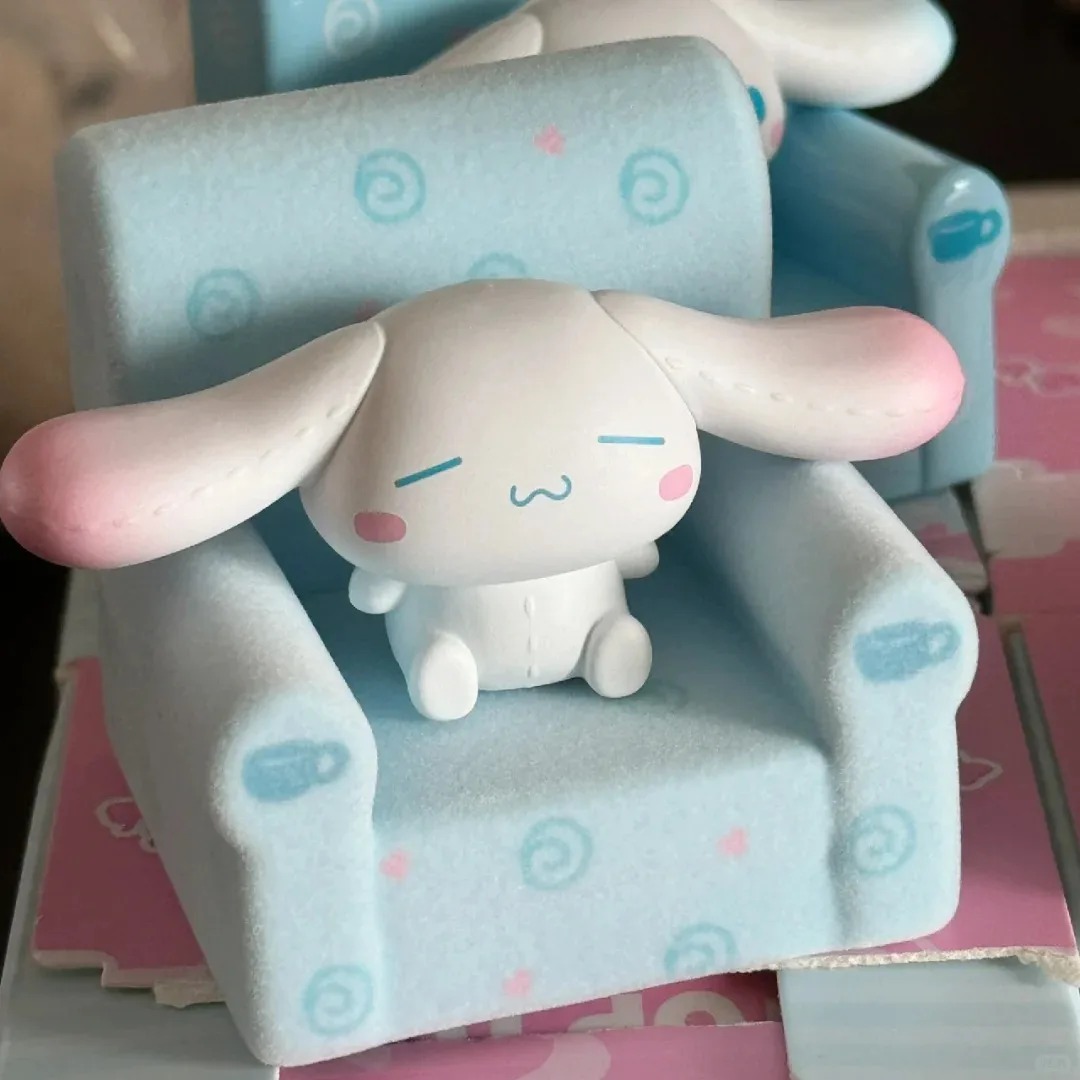 Sanrio sitzende Puppe Serie Blind Box niedlichen Sofa Cinna moroll Kuromi Mymelodie mysteriöse Überraschung sbox Figur Modell Spielzeug Geschenke