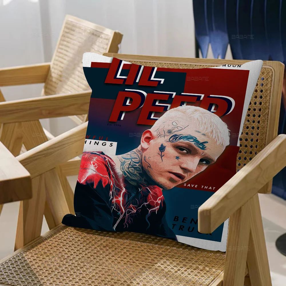 Hip Hop Rapper Lil Peep Pillow Gift Home Office Decoration Bedroom Sofa Car Cushion Cover Case 45x45