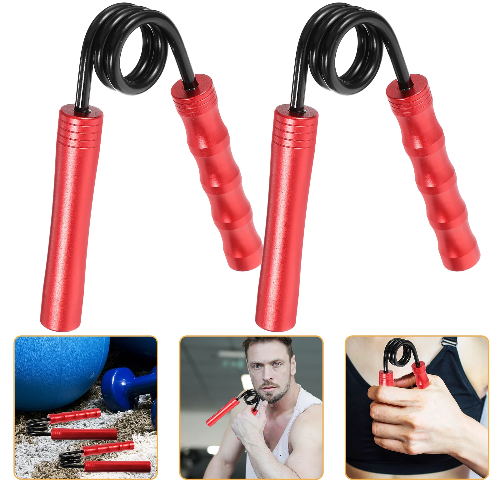 2Pcs Hand Greifer Kit Finger Exerciser Strengthener für Erwachsene Männer Metall Hand Grip Training Gerät Tragbare Arm Handgelenk Muskel