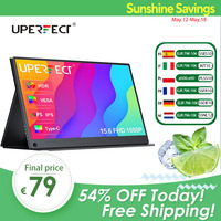 UPERFECT 15.6Inch LCD Monitor Portable Ultrathin 1080P IPS FHD USB Type C Dispaly For Laptop Phone XBOX Switch PS5 Gaming Screen