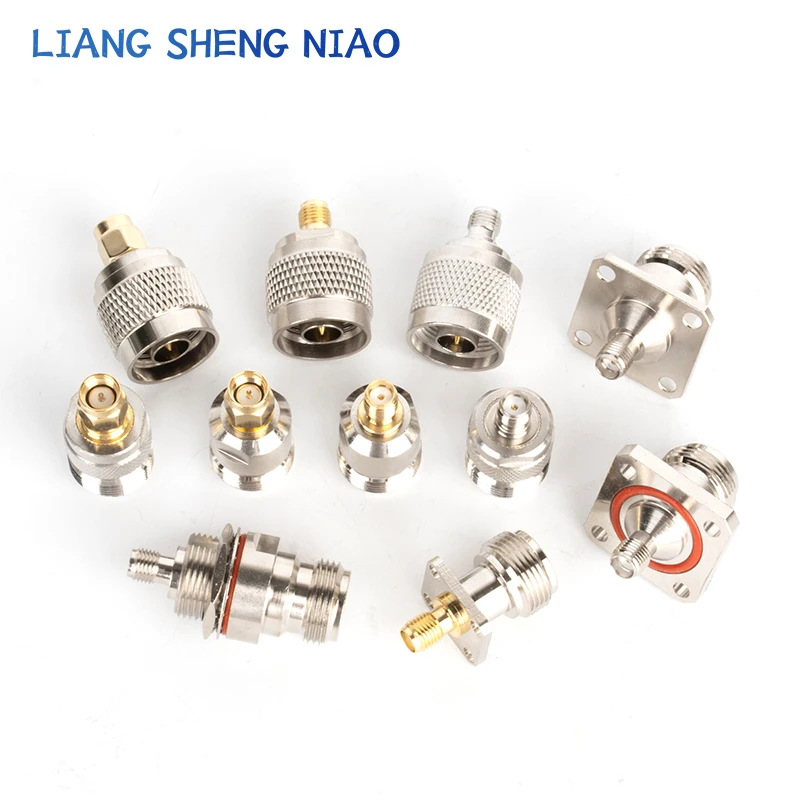 1pcs L16 N Male Female To SMA connector Straight Connector SMA To N Male Female Test Converter Brass Nickel Plated Free Shiping