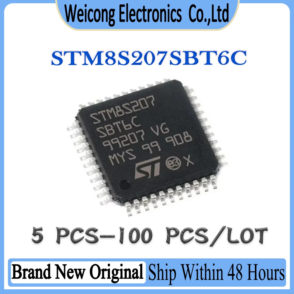 STM8S207SBT6C STM8S207SBT6 STM8S207SBT STM8S207SB STM8S207S STM8S207 STM8S STM8 STM New Original IC MCU Chip LQFP-44