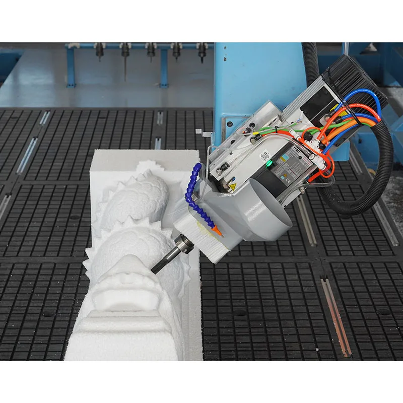 4 Axis 5 Axis Cnc Woodworking Engraving Machine High Z Axis Wood Router Foam EPS 1325 180 Degree
