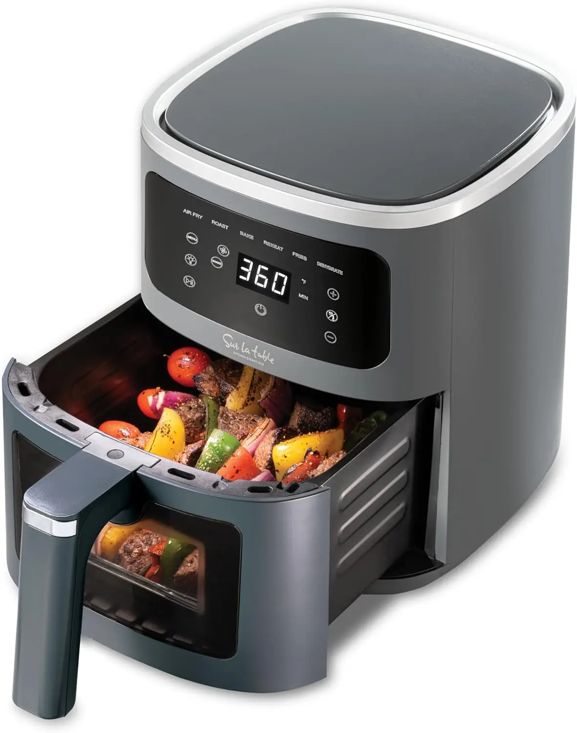 

4.2 Quart Digital Air Fryer with View Window, LED Touchscreen Display with 6-Presets and Shake Indicator for Perfect Crispness,