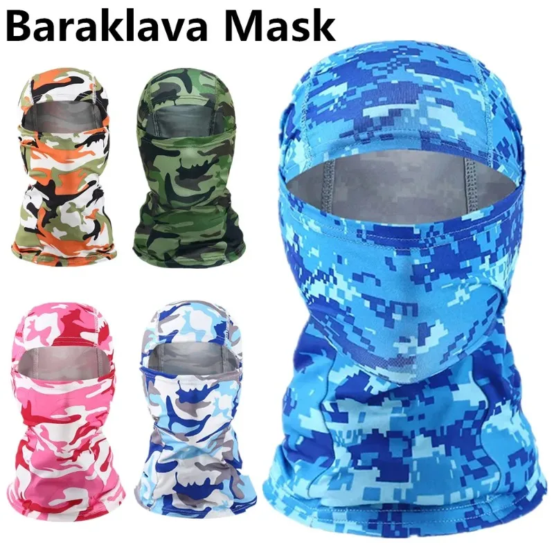 1PCS Men Tactical Balaclava Face Mask Summer Sun Protection Bandana Cooling Neck Gaiter Hiking Scarves Motorcycle Cycling Hood