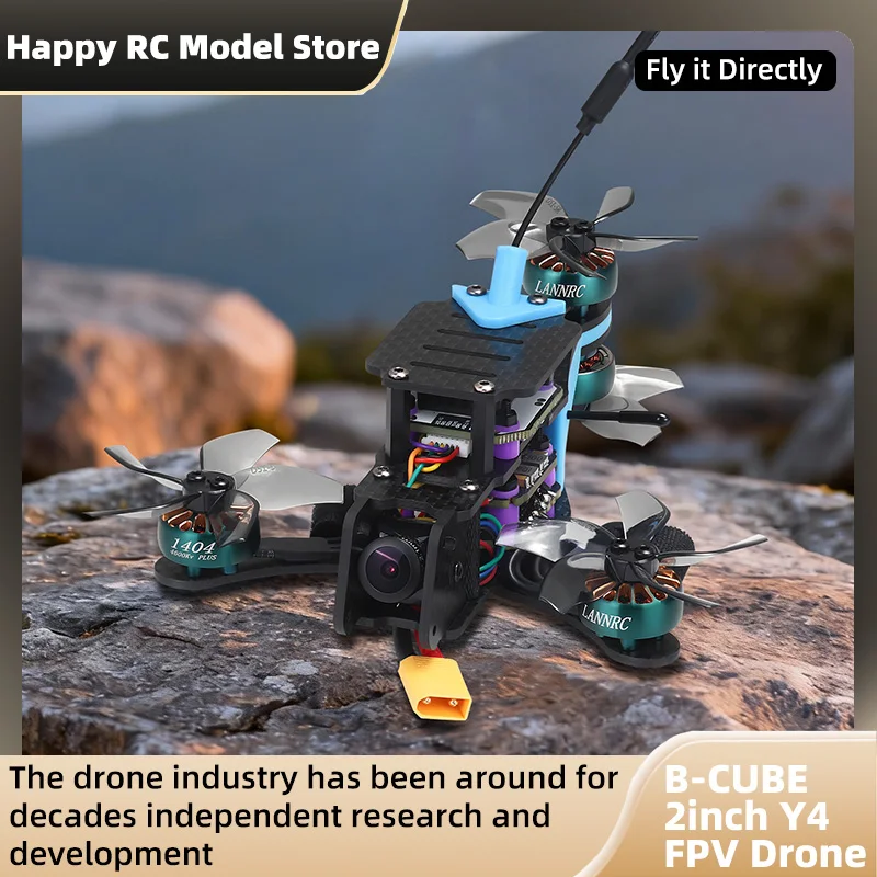 B-CUBE 2inch Y4 FPV Drone Frame Kit Carbon Fiber Racing Drone Quadcopter INAV Beatflight F722 NOXE Ardupilot Flight Control