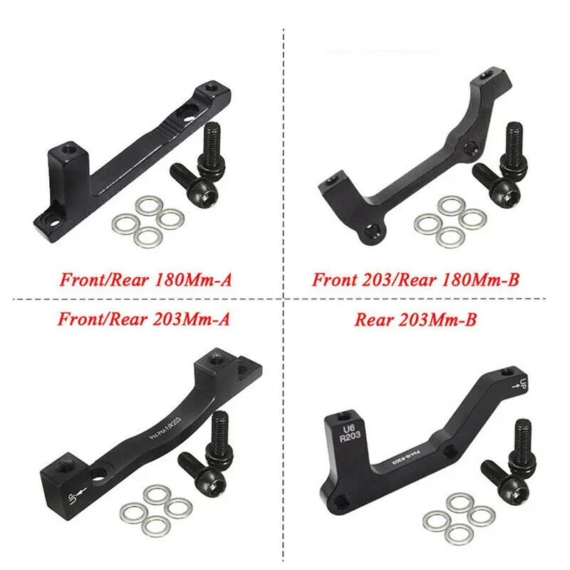 PM/IS MTB Brake Adapter Caliper Bike Disc Brake Rotor Front Rear Post Mount 180mm 203mm Aluminum Alloy Brake Rotors Adapter