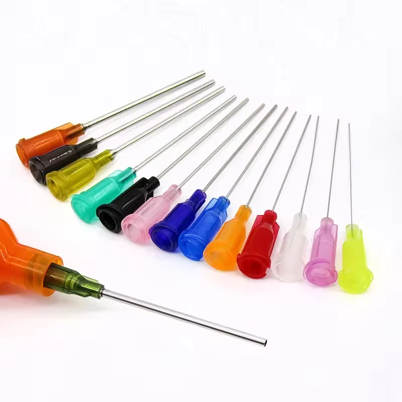 Wholesale Price 1000pcs 1.5 inch 14-30G Plastic Dispensing Needle Blunt Tip Luer Lock Syringe Needle for Glue Dispensing
