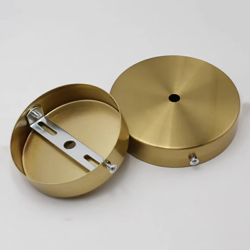 Metal DIY 10/12/15/20/25/30cm Ceiling Plate Mount LED Lamp Base Vintage Pendant Lamp Disc Base Ceililing+Lock Wire Lamp Base