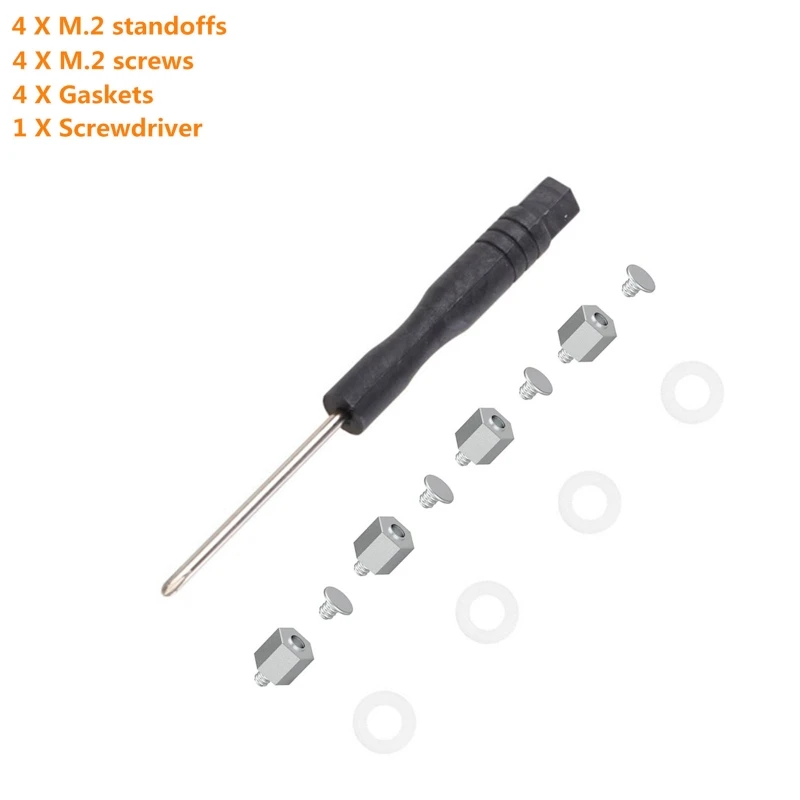 Portátil para M.2 SSD montaje destornillador tornillos soporte tuercas hexagonales montaje para M.2 SSD tornillos