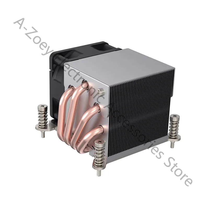 New INTEL 4 Heat Pipe Universal 2U Server Silent CPU Air Cooler Fan for i9-900K AMD AM4 rectangular heat sink 90*54mm