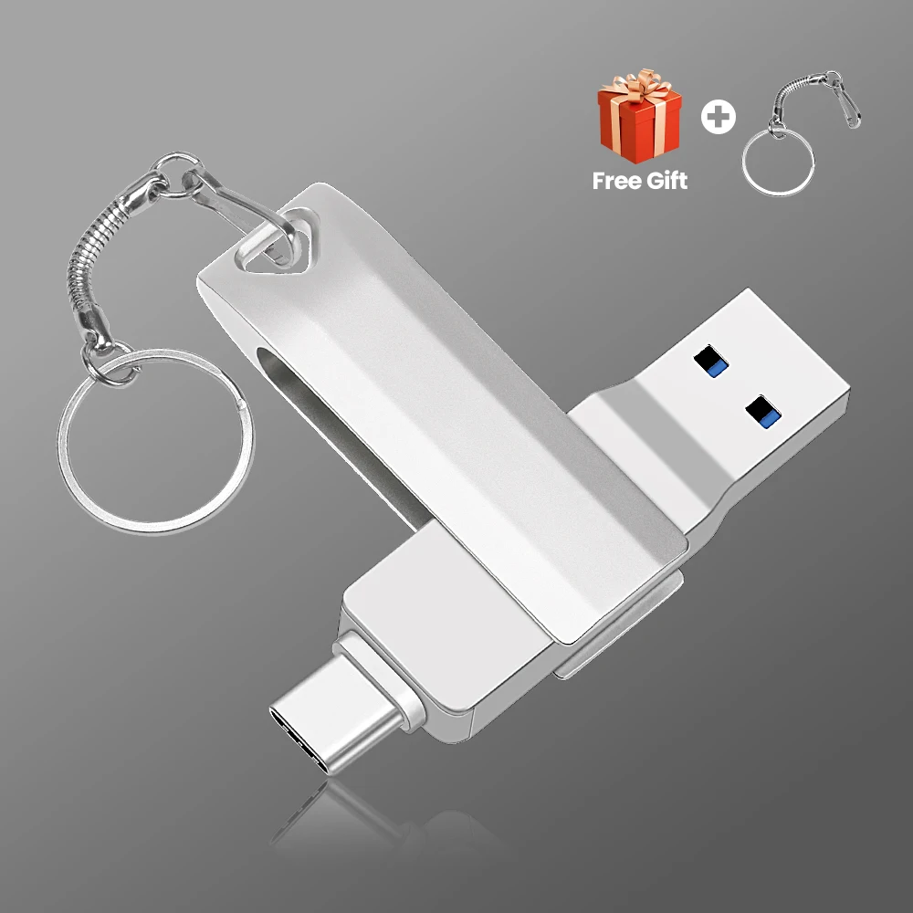 JASTER Large Capacity TYPE-C USB 3.0 Flash Drive 128GB Metal Shell USB-C Memory Stick 64GB High Speed Pen Drive 32GB Wedding USB