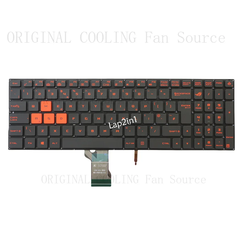 R+  Genuine New FOR ASUS ROG GL502VM GL502VT GL502VY UK BACKLIT KEYBOARD 0KNB0-662PUK00
