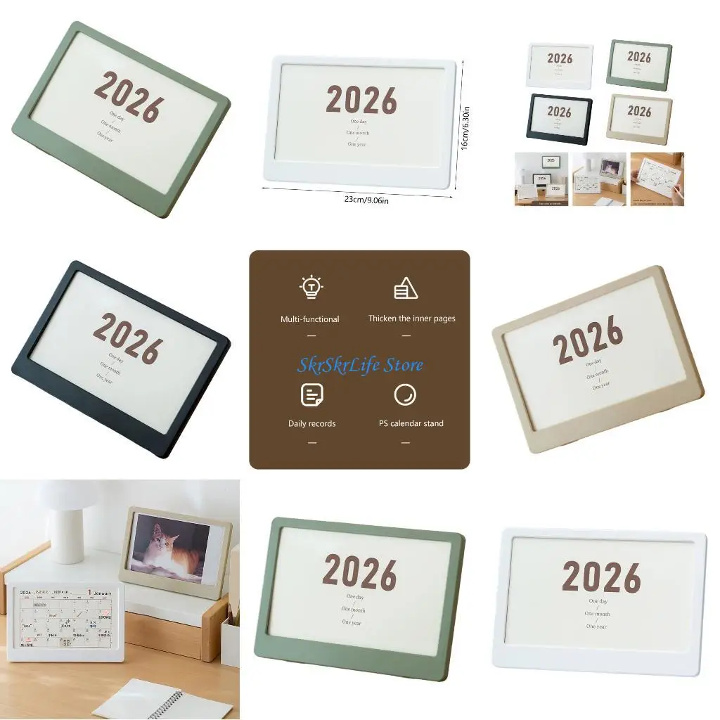 

Держатель календаря офисного стола E65E и рамка для фотографий с регулируемым углом, легкая сборка 2026