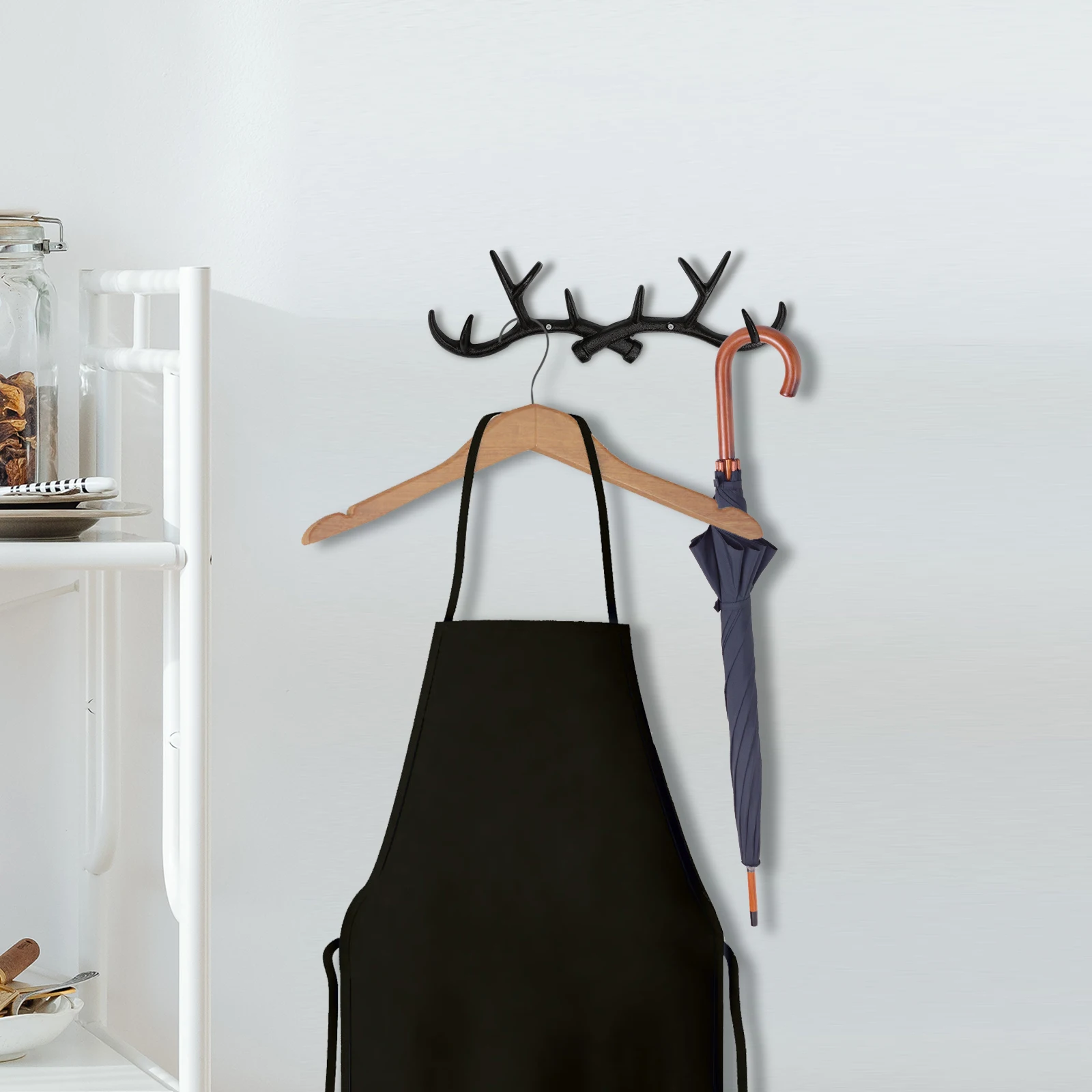 

Cast Iron Deer Antler Wall Cast Iron Hook For Wall Mount Rack Vintage Storage Home Decor Hanging Suitable Bedroom Living Room