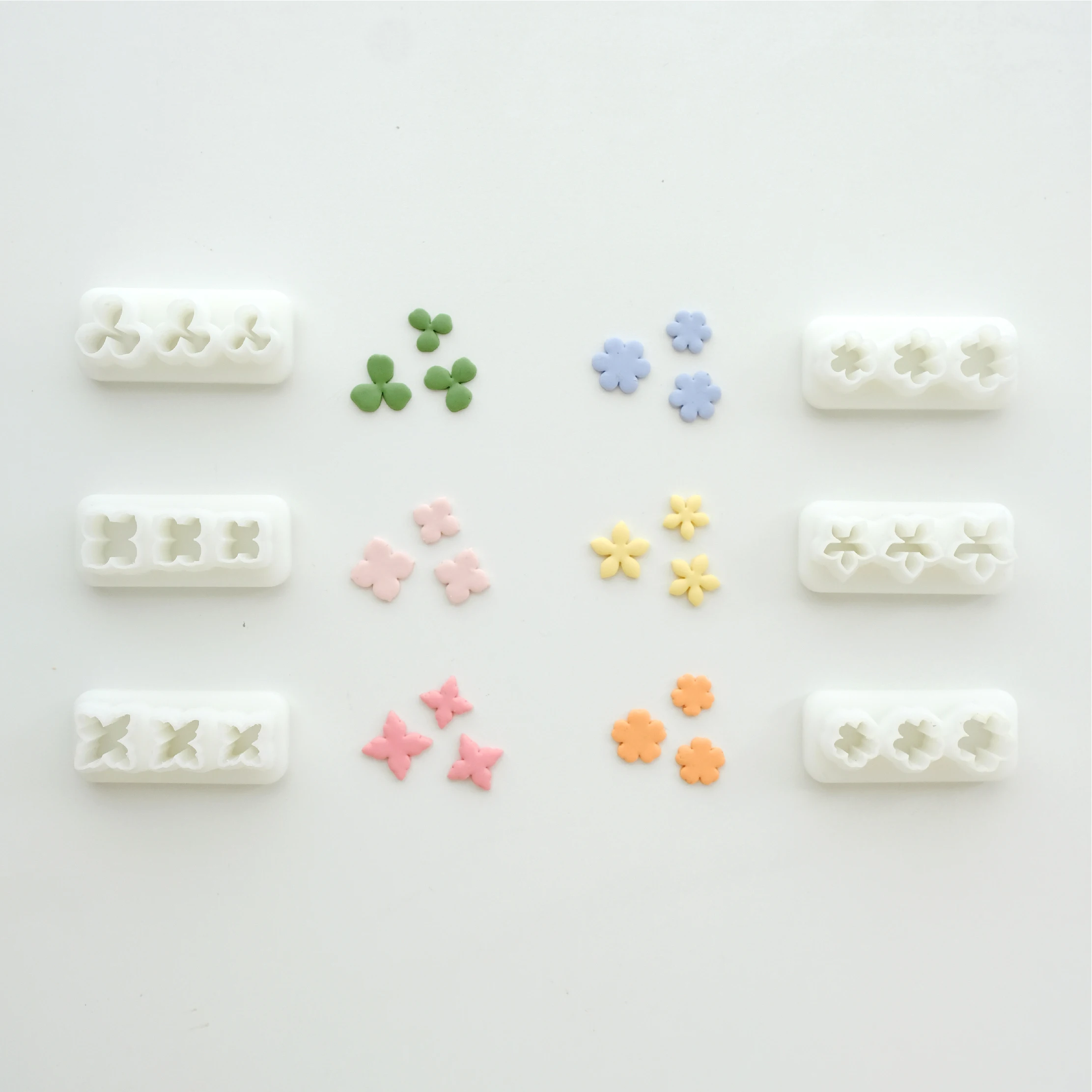 Mini Blütenblatt Kombination Formen Für Polymer Clay Neue Feine Blume Blatt Ton Schneider DIY Ohrring Anhänger Schmuck Machen Werkzeug – Detail 4