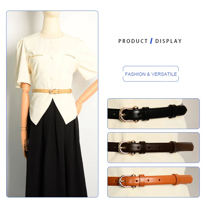 Cintura da donna 2023 New Lady Fashion cintura in vera pelle di vacchetta versione coreana femminile cintura da abito con fibbia di alta qualità