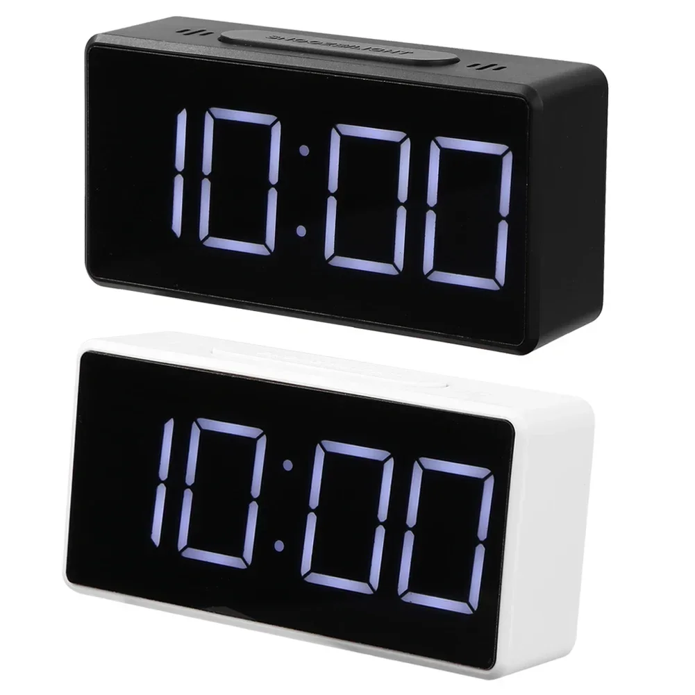 LED Mini Student Clock Usb Desktop Electronic Alarm Clock °c-℉ Temperature Tester-white Light 2 Levels of Brightness