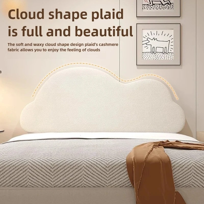 Cream Style Bed Headboard Soft Back Bedroom Tatami Bedside Cushion Cloud Shape Bedroom Bed Head Cushion Anti-collision Pillow