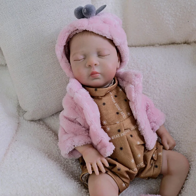 12inch Silicone Reborn Baby Doll Luna Multiple Layers Painting 3D Skin with Visible Veins Same as Pictures Mini Newborn Baby